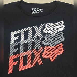 Fox "Heritage Forged" Long Sleeve Shirt Mens Size Large Stacked Logo Motorcycle